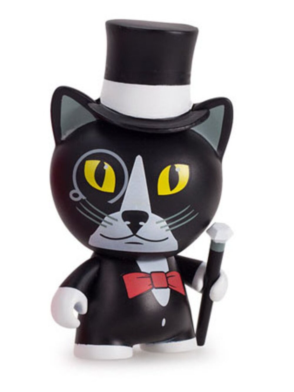 Kidrobot 3” Rambunctious Tricky Cats Tuxedo Cat vinyl figure with hat accessory
